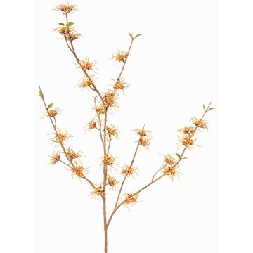 Umělá větev čarověníku XYLA, květy, oranžovo-žlutá, 120cm, Ø5cm Umělá větev čarověníku XYLA, květy, oranžovo-žlutá, 120cm, Ø5cm