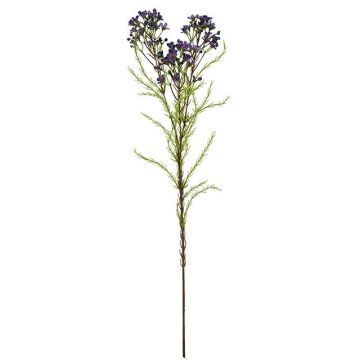 Umělá větvička voskové květiny MEDEA, tmavě fialová, 80 cm, Ø 6 cm