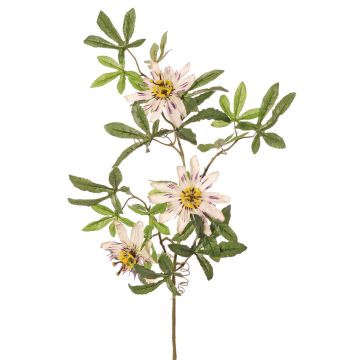 Umělá větvička mučenky WEPUNY, fialovo-bílá, 75cm, Ø7-10cm