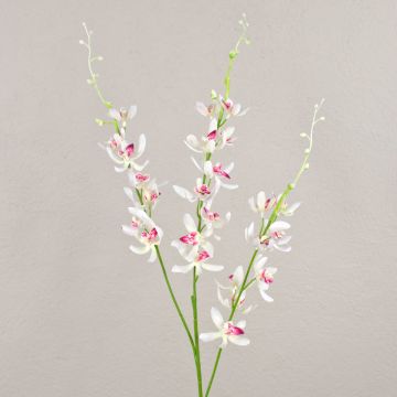 Umělá květinová větev Cymbidium orchidej MONDEGO, bílo-růžová, 95cm Umělá květinová větev Cymbidium orchidej MONDEGO, bílo-růžová, 95cm