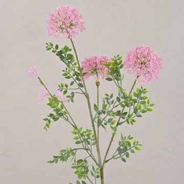 Umělá větvička okrasného česneku SMILJAN, světle růžová, 80 cm, Ø 6–7 cm