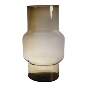 Váza na květiny FORTUNATO ze skla, recyklovaná, oranžovo-hnědo-čirá, 40cm, Ø24cm