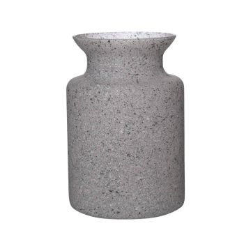 Skleněná svítilna HANNA EARTH, granitově šedá, 20 cm, Ø 14 cm