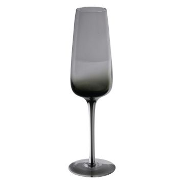 Sklenice na šampaňské LUCIEL, šedočirá, 23cm, Ø7cm Sklenice na šampaňské LUCIEL, šedočirá, 23cm, Ø7cm