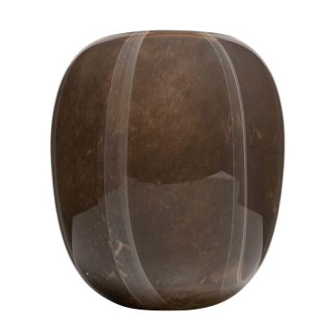 Skleněná váza ITZIAR se vzorem, hnědo-zlatá, 26cm, Ø22cm Skleněná váza ITZIAR se vzorem, hnědo-zlatá, 26cm, Ø22cm