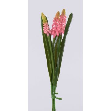 Dekorativní svazek hroznových hyacintů NESANET, růžový, 20cm
