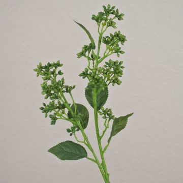 Dekorativní větev LABIBA s poupaty, zelená, 60cm