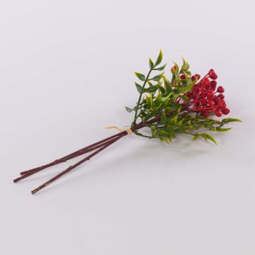 Plastová jeřabinová větev ELNATAN ve svazku, ovoce, červená, 30cm Plastová jeřabinová větev ELNATAN ve svazku, ovoce, červená, 30cm