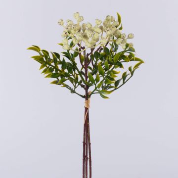 Plastová jeřabinová větev ELNATAN ve svazku, plody, bílo-krémová, 30cm Plastová jeřabinová větev ELNATAN ve svazku, plody, bílo-krémová, 30cm