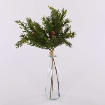 Dekorativní jedlový svazek KIGANJA se šiškami, zelený, 35cm