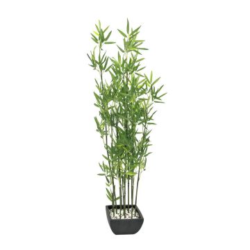 Umělý černý bambus YUKIKO, přírodní kmeny, v dekorační míse, 120cm Umělý černý bambus YUKIKO, přírodní kmeny, v dekorační míse, 120cm