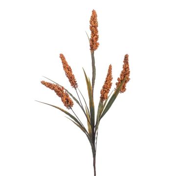 Umělá větvička čiroku SENSA s klasy, oranžová, 60 cm Umělá větvička čiroku SENSA s klasy, oranžová, 60 cm