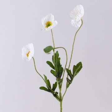 Umělá maková větvička OXANDRINE, smetanově bílá, krémovo-bílá, 60cm, Ø6cm Umělá maková větvička OXANDRINE, smetanově bílá, krémovo-bílá, 60cm, Ø6cm