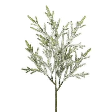 Dekorativní jedlová větev FILTRY, zasněžená, bílá, 40cm