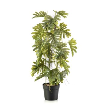 Umělá rostlina Philodendron selloum FLENTO, dekorativní květináč, vzdušné kořeny, 80cm