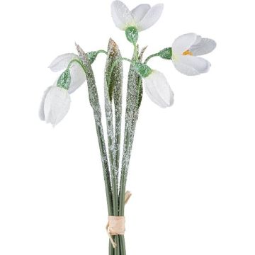 PLONI umělý trs sněženek, zasněžený, bílý, 20cm PLONI umělý trs sněženek, zasněžený, bílý, 20cm