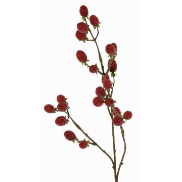 Umělá ostružinová větev URUMA s plody, červená, 90cm Umělá ostružinová větev URUMA s plody, červená, 90cm