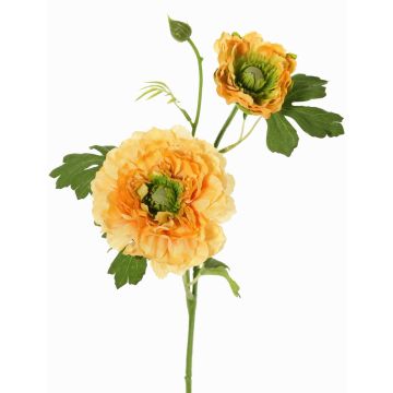 Umělý ranunculus SAGARA, žlutooranžový, meruňkovo-zelený, 45cm, Ø5-9cm Umělý ranunculus SAGARA, žlutooranžový, meruňkovo-zelený, 45cm, Ø5-9cm