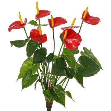 Dekorativní květina Anthurium NAKITA na tyči, červená, 50cm