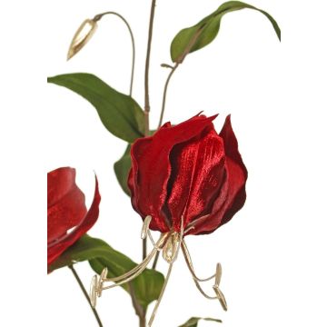 Sametová větev gloriózy DINFAS, tmavě červenozlatá, 80cm