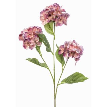 Umělá větev hortenzie GRACELYN, broskvově fialová, 75cm