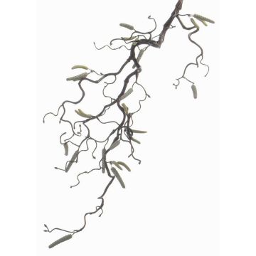 Umělá větvička lísky XANCHO, s jehnědami, hnědá, 65cm, Ø0,5cm