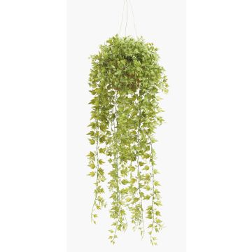 Umělý břečťan popínavý - závěsný JOHANNA s dekoračním květináčem, zelená, 50cm
