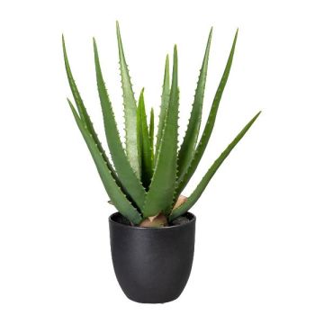 Umělý sukulent aloe vera KRONFA v dekorativním květináči, zelený, 45cm