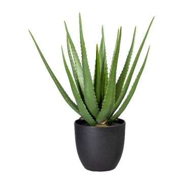 Umělý sukulent aloe vera KRONFA v dekorativním květináči, zelený, 55 cm