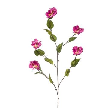 Dekorativní větvička ibišku KILFON s květy, fialová, 115cm