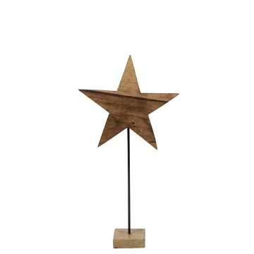 Dekorativní dřevěná figurka ve tvaru hvězdy LINDAL, dřevěný podstavec, přírodní, 30x10x60cm Dekorativní dřevěná figurka ve tvaru hvězdy LINDAL, dřevěný podstavec, přírodní, 30x10x60cm