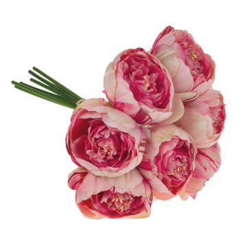 Umělý svazek pivoněk LISSADA, růžovo-růžový, 30cm Umělý svazek pivoněk LISSADA, růžovo-růžový, 30cm