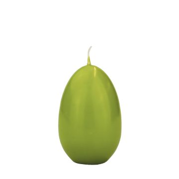 Svíčka na velikonoční vajíčko LEONITA, zelená, 9cm, 6cm, 16h - Vyrobeno v Německu