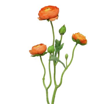 Umělé větve ranunculus JIXIANG, oranžová, 50cm Umělé větve ranunculus JIXIANG, oranžová, 50cm