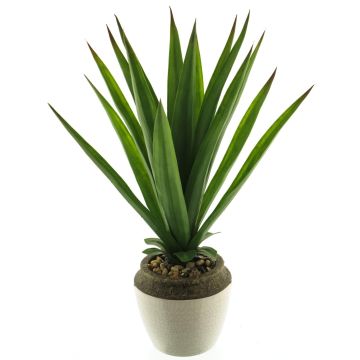 Umělý sukulent aloe vera SHURUI v keramickém květináči, zelený, 45cm