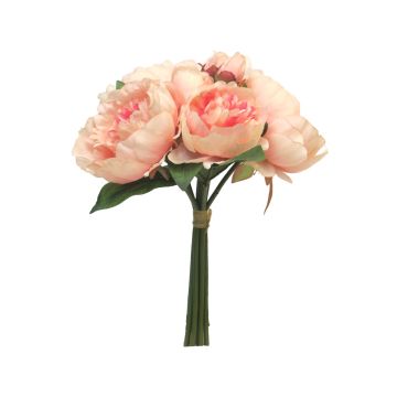 Umělá kytice pivoňky LINYUAN, lososově růžová, 35cm