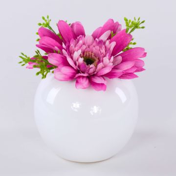 Textilní gerbera IMINA, růžovo-fialová, 12cm, Ø15cm