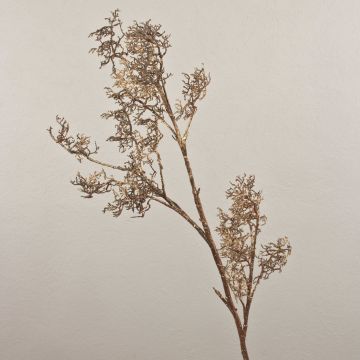 Umělá větev čaj-fuki JARVAN, třpytky, měď, 110cm