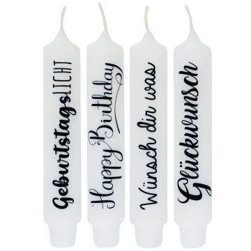 Tyčinka svíčka s nápisem KELANI, přání, 4 svíčky, 4 nápisy, barevná, 16,5cm, Ø2,8cm, 6h Tyčinka svíčka s nápisem KELANI, přání, 4 svíčky, 4 nápisy, barevná, 16,5cm, Ø2,8cm, 6h