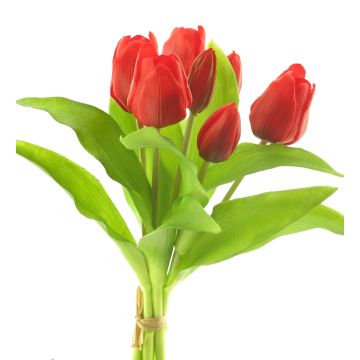 Umělá kytice tulipánů LONA, červeno-černá, 30cm