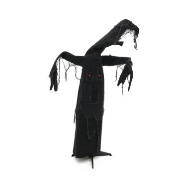 Halloweenský strom NOZZY s funkcí hrůzostrašného smíchu / pohybu, černý, LED diody, 115cm