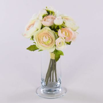 Textilní kytice ranunculus TONIE, bílo-růžová, 20cm, Ø20cm Textilní kytice ranunculus TONIE, bílo-růžová, 20cm, Ø20cm