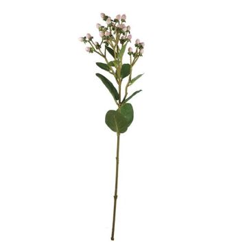 Umělá větvička třezalky TAVIRA s plody, jemně růžová, 65cm