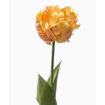 Umělý papoušek tulipán LIOMARA, žluto-broskvový, 65cm