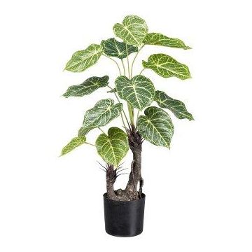 Dekorativní rostlina Anthurium TROHEL, umělý stonek, zelenobílý, 70cm