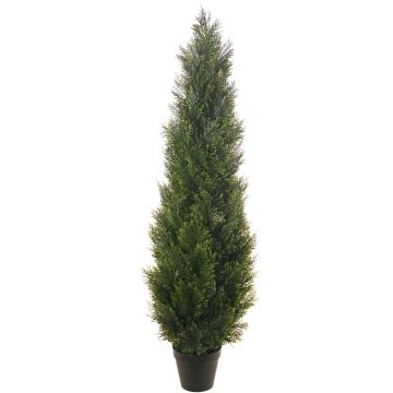 Dekorativní stromek Thuja ODINE v dekorativním květináči, křížová dvířka, zelený, 150cm