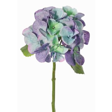 Plastová hortenzie CHIDORI, fialovo-modro-zelená, lila-modro-zelená, 30cm, Ø13cm