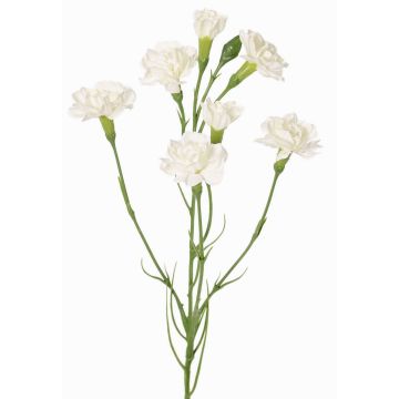 Umělá větev karafiátu PIARA, bílá, 60cm, Ø3-5cm Umělá větev karafiátu PIARA, bílá, 60cm, Ø3-5cm