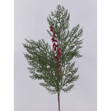 Plastová cedrová větev AMANDLA s bobulemi, červenozelená, 80cm Plastová cedrová větev AMANDLA s bobulemi, červenozelená, 80cm