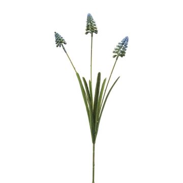 Umělá větvička hroznového hyacintu ROPINA, modrozelená, 55 cm